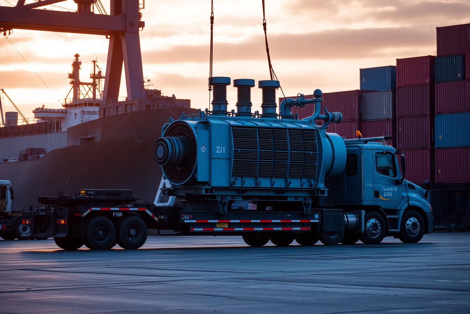 Heavy-haul transformer logistics at port